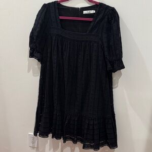 Black Summer Lace Mini Dress